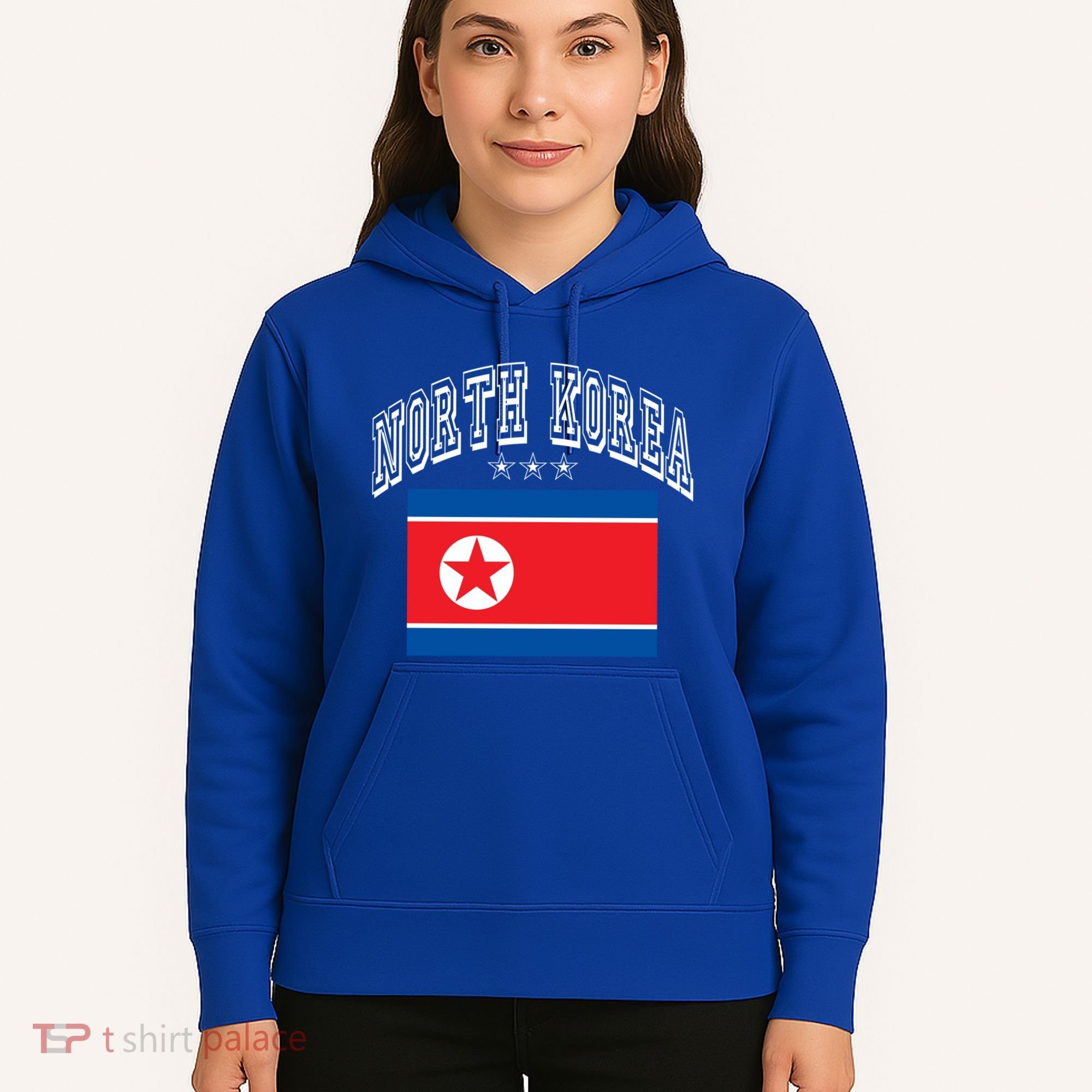 North Korea Patriotic Throwback Flag Souvenir Great Gift Hoodie