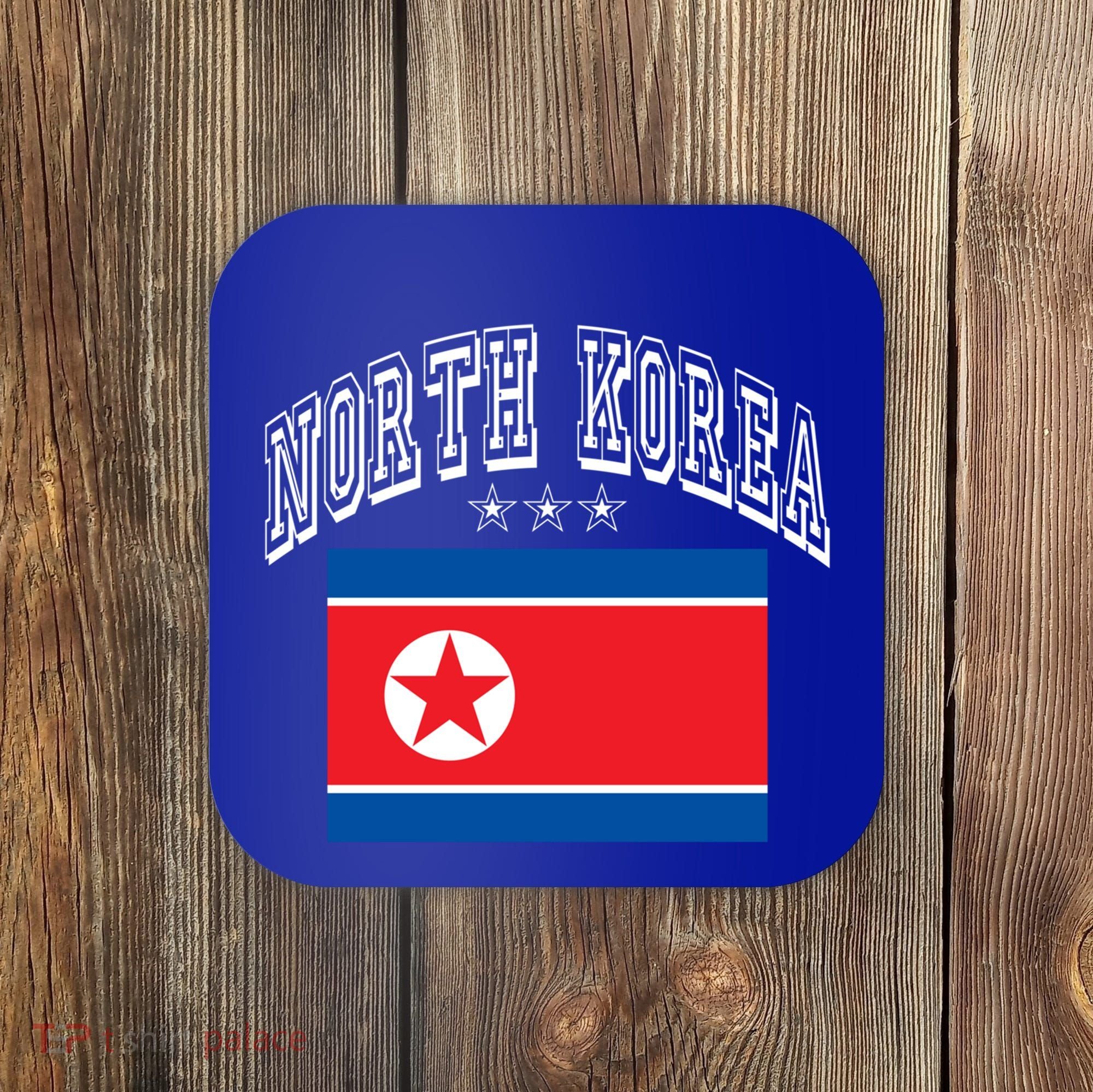 North Korea Patriotic Throwback Flag Souvenir Great Gift Coaster