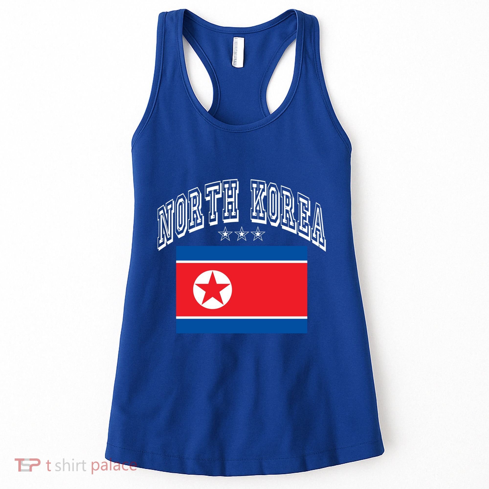 North Korea Patriotic Throwback Flag Souvenir Great Gift Women's Tank Top