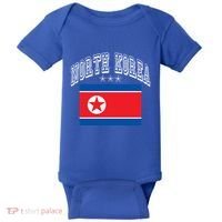 North Korea Patriotic Throwback Flag Souvenir Great Gift Baby Bodysuit thumb 0