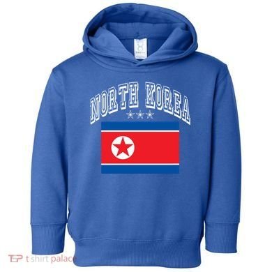 North Korea Patriotic Throwback Flag Souvenir Great Gift Toddler Hoodie