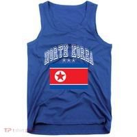 North Korea Patriotic Throwback Flag Souvenir Great Gift Tank Top thumb 0