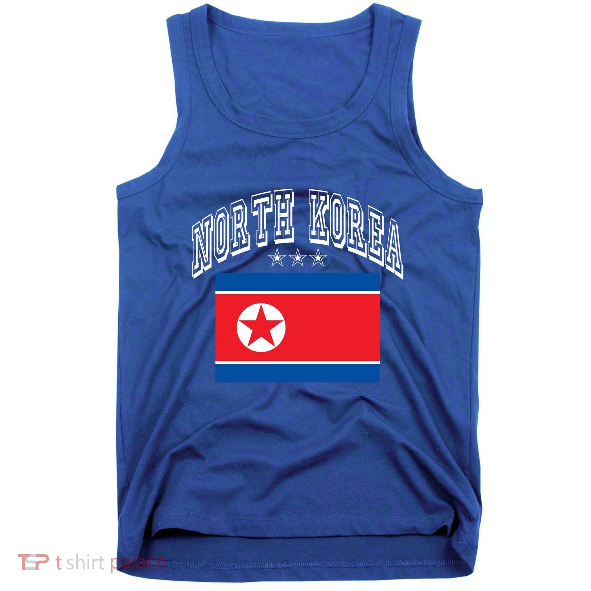 North Korea Patriotic Throwback Flag Souvenir Great Gift Tank Top