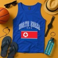 North Korea Patriotic Throwback Flag Souvenir Great Gift Tank Top thumb 4