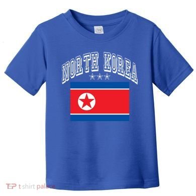 North Korea Patriotic Throwback Flag Souvenir Great Gift Toddler T-Shirt