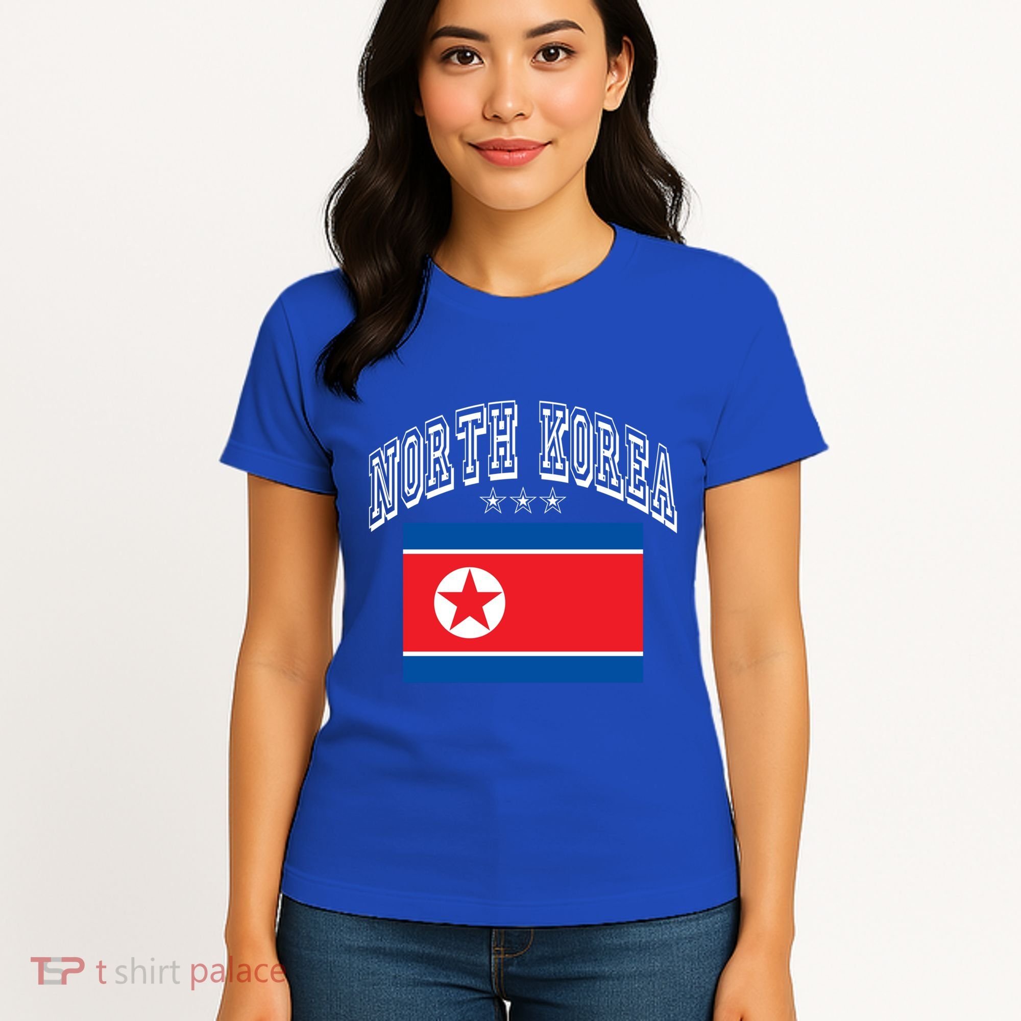 North Korea Patriotic Throwback Flag Souvenir Great Gift Women's T-Shirt
