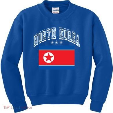 North Korea Patriotic Throwback Flag Souvenir Great Gift Kids Sweatshirt