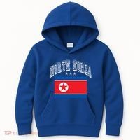North Korea Patriotic Throwback Flag Souvenir Great Gift Kids Hoodie thumb 0