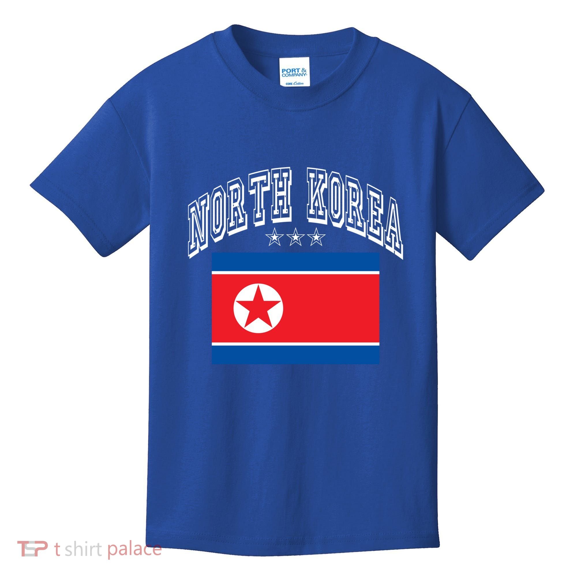 North Korea Patriotic Throwback Flag Souvenir Great Gift Kids T-Shirt