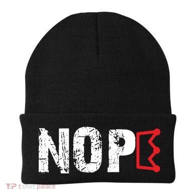 No Kings Protest Sign Nope Beanie