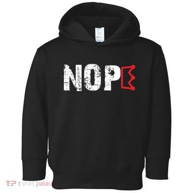 No Kings Protest Sign Nope Toddler Hoodie
