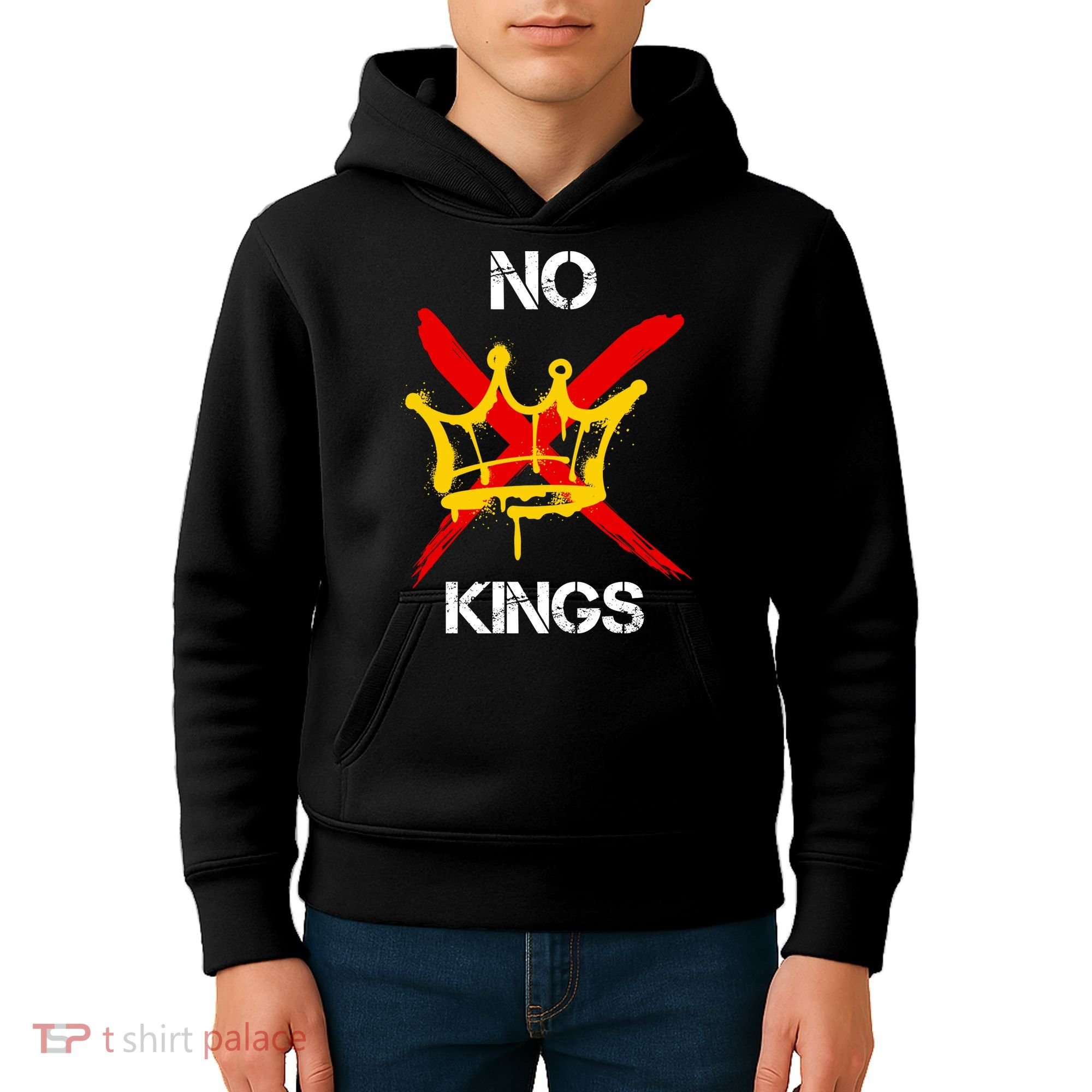 No King Protest Anti Trump Kids Hoodie