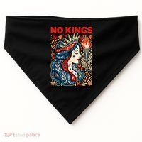 No Kings Retro Illustration USA-Made Doggie Bandana thumb 0