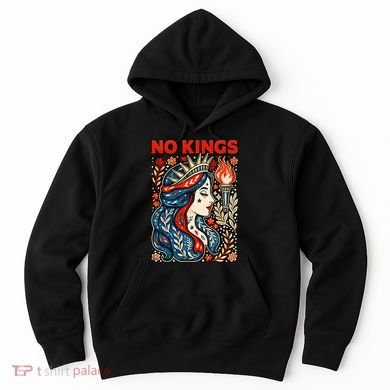 No Kings Retro Illustration Hoodie