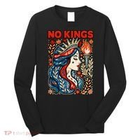 No Kings Retro Illustration Long Sleeve Shirt thumb 0