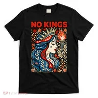No Kings Retro Illustration T-Shirt thumb 0