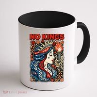 No Kings Retro Illustration Coffee Mug thumb 1