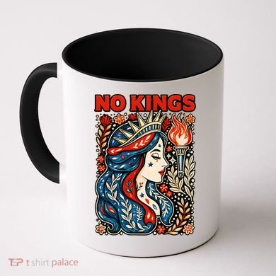 No Kings Retro Illustration Coffee Mug
