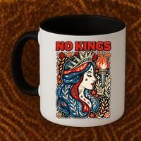 No Kings Retro Illustration Coffee Mug thumb 2