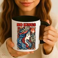 No Kings Retro Illustration Coffee Mug thumb 3