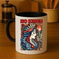 No Kings Retro Illustration Coffee Mug thumb 4
