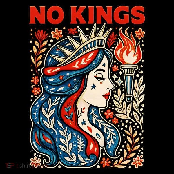 No Kings Retro Illustration Coffee Mug
