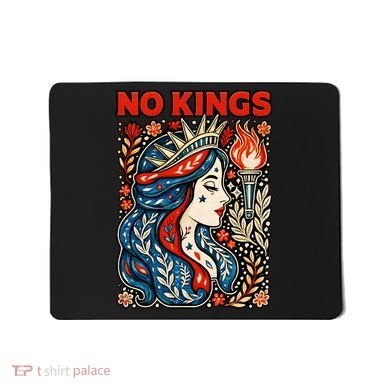 No Kings Retro Illustration Mousepad