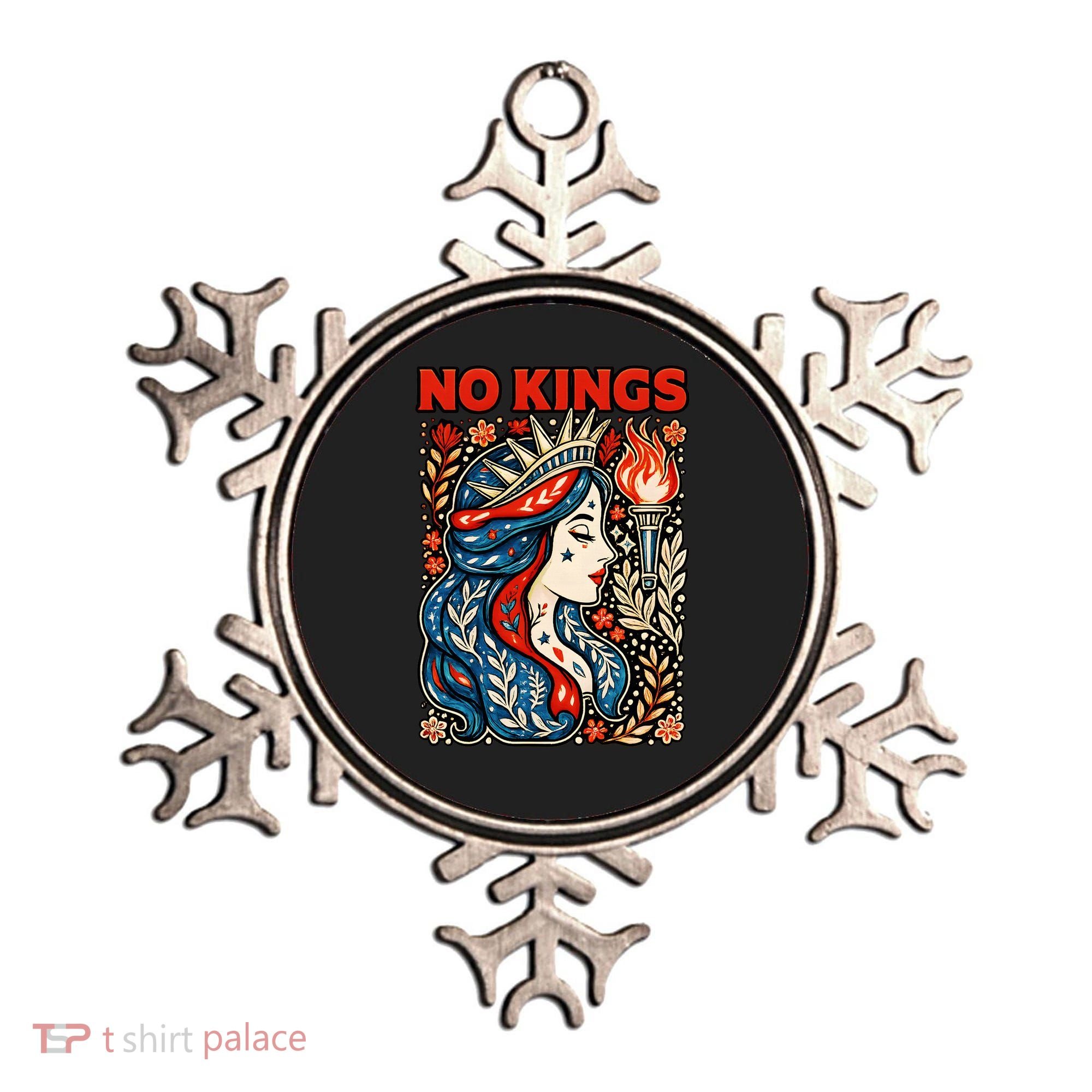 No Kings Retro Illustration Ornament