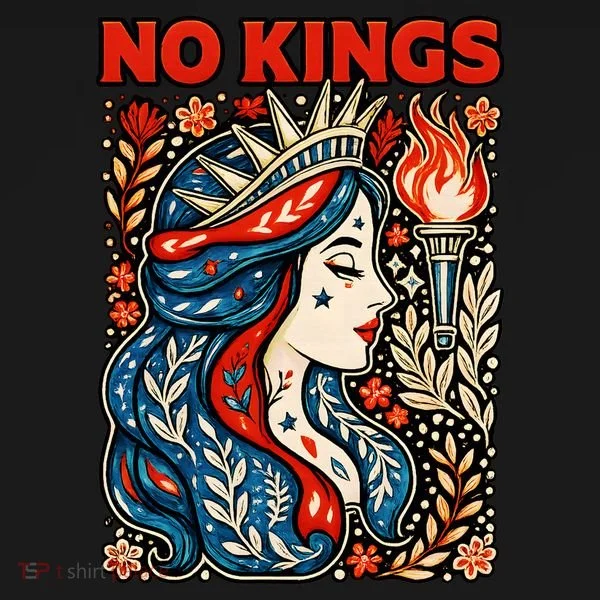 No Kings Retro Illustration Toddler Hoodie