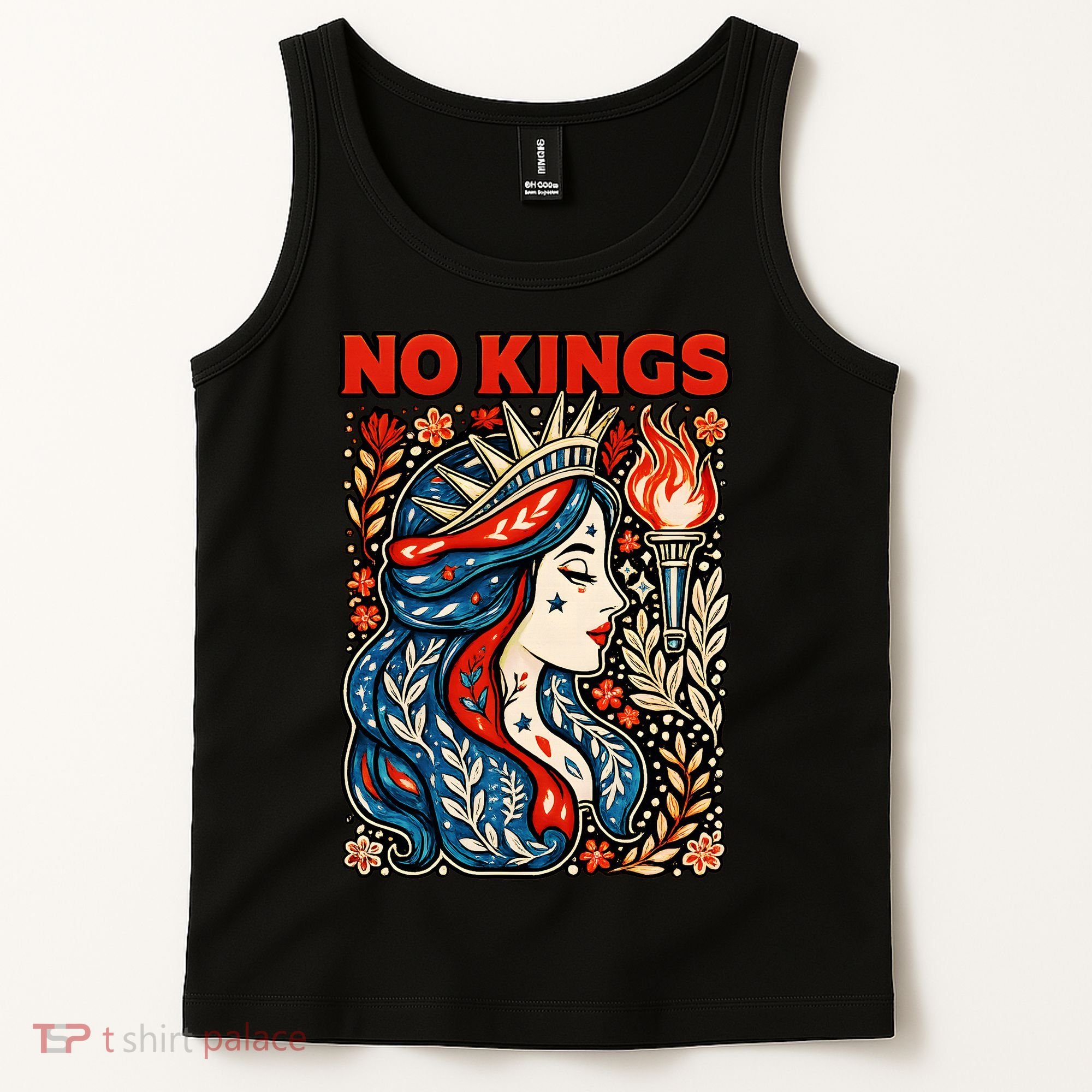 No Kings Retro Illustration Tank Top