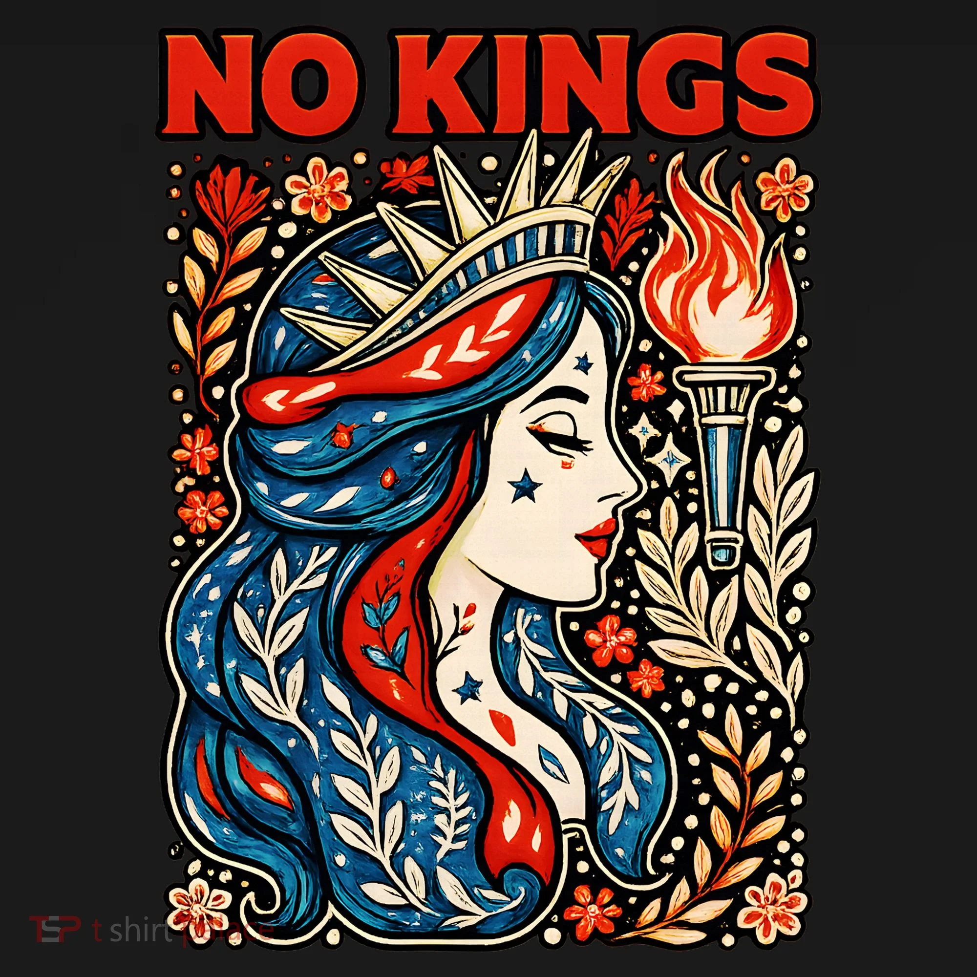 No Kings Retro Illustration Tank Top