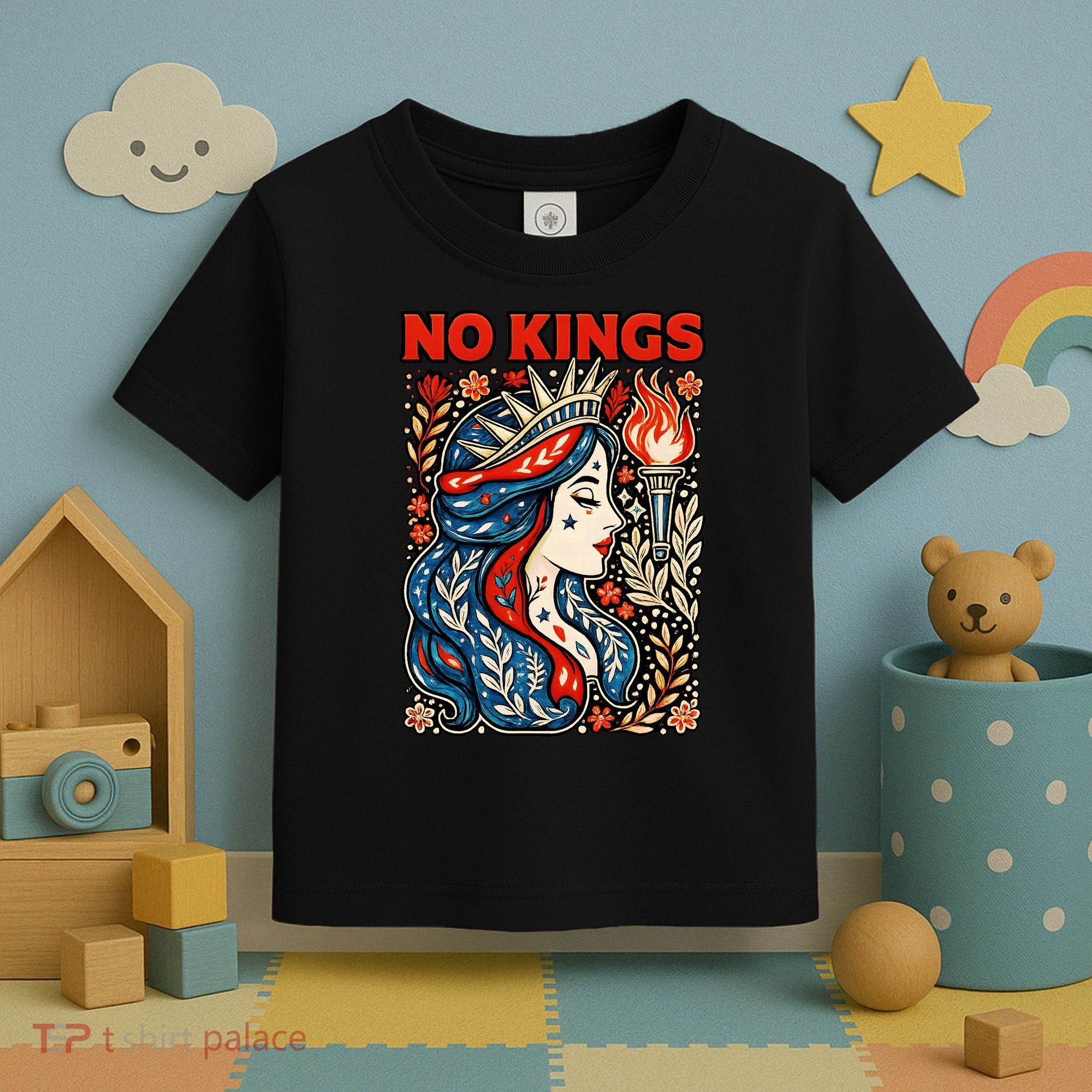 No Kings Retro Illustration Toddler T-Shirt