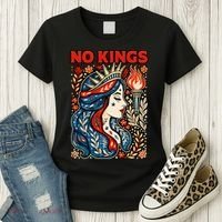 No Kings Retro Illustration Women's T-Shirt thumb 3