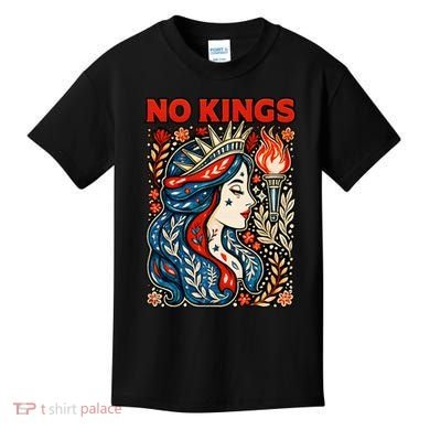 No Kings Retro Illustration Kids T-Shirt