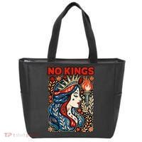No Kings Retro Illustration Tote Bag thumb 0