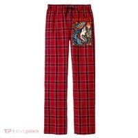 No Kings Retro Illustration Men's Flannel Plaid Pajama Pants thumb 0