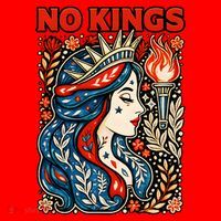 No Kings Retro Illustration Santa Hat thumb 1