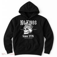 No Kings Since 1776 Skull Resist Long Live Democracy Hoodie thumb 0