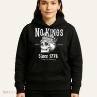 No Kings Since 1776 Skull Resist Long Live Democracy Hoodie thumb 5