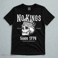 No Kings Since 1776 Skull Resist Long Live Democracy T-Shirt thumb 5