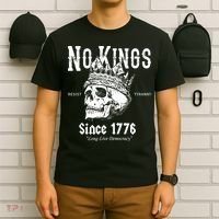 No Kings Since 1776 Skull Resist Long Live Democracy T-Shirt thumb 6