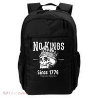 No Kings Since 1776 Skull Resist Long Live Democracy Backpack thumb 0