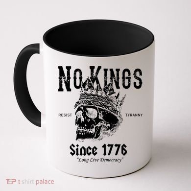No Kings Since 1776 Skull Resist Long Live Democracy Coffee Mug