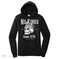 No Kings Since 1776 Skull Resist Long Live Democracy Women's Hoodie thumb 0