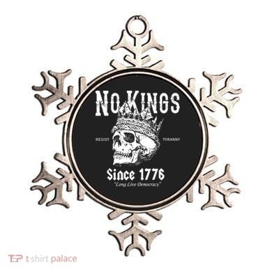 No Kings Since 1776 Skull Resist Long Live Democracy Ornament