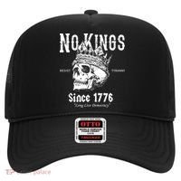 No Kings Since 1776 Skull Resist Long Live Democracy Hat thumb 0