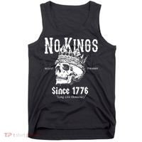 No Kings Since 1776 Skull Resist Long Live Democracy Tank Top thumb 0