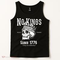 No Kings Since 1776 Skull Resist Long Live Democracy Tank Top thumb 2