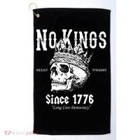 No Kings Since 1776 Skull Resist Long Live Democracy Golf Towel thumb 0