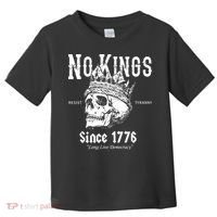 No Kings Since 1776 Skull Resist Long Live Democracy Toddler T-Shirt thumb 0